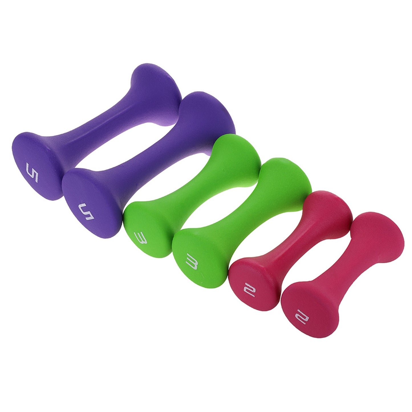 6pcs Hand Fitness Weights Set Holder Rack 2lb 3lb 5lb Bodybuilding Exercise Equipment