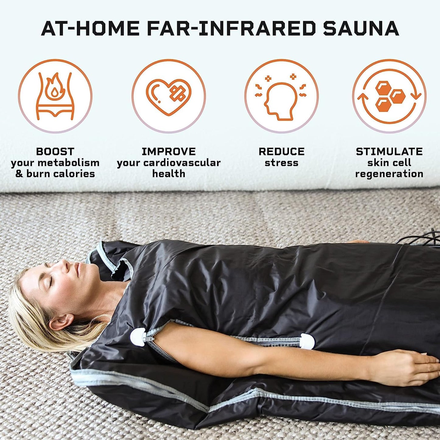 LifePro Bioremedy Sauna Blanket for Detoxification - Portable Far Infrared Sauna for Home Detox Calm Your Body and Mind