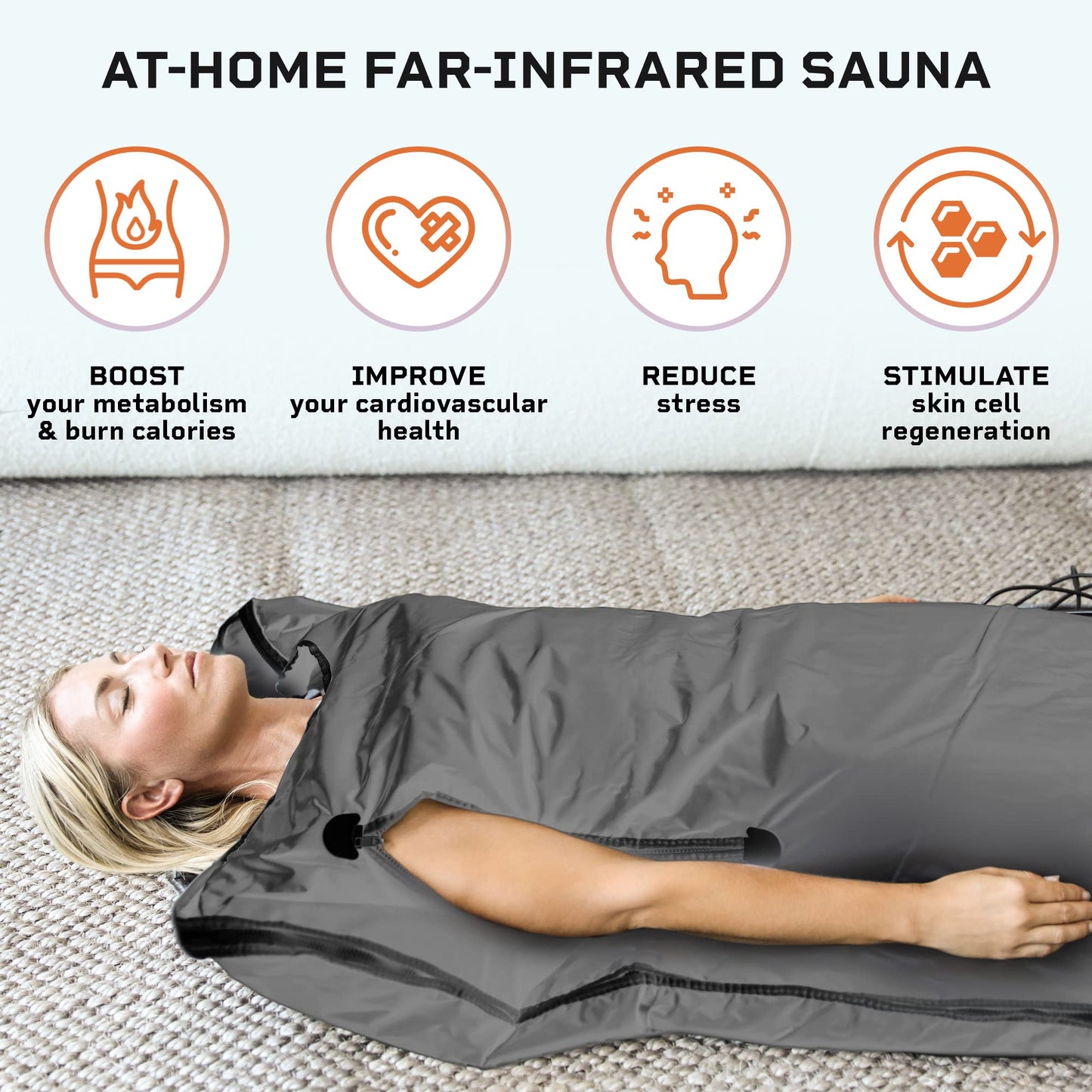 LifePro Bioremedy Sauna Blanket for Detoxification - Portable Far Infrared Sauna for Home Detox Calm Your Body and Mind