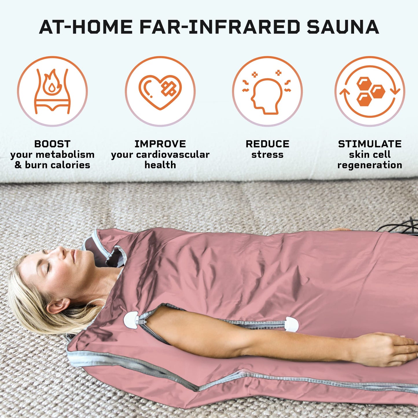 LifePro Bioremedy Sauna Blanket for Detoxification - Portable Far Infrared Sauna for Home Detox Calm Your Body and Mind